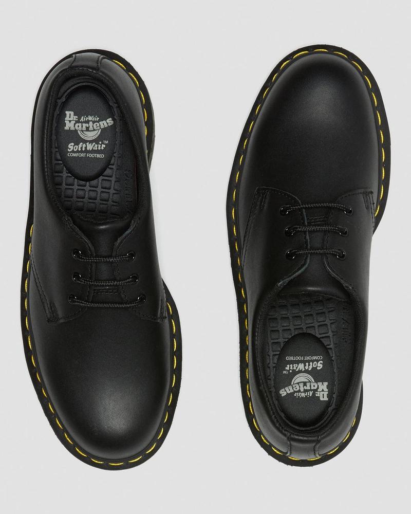 Zapatos Oxford Dr Martens 1461 Slip Resistant Cuero Mujer Negros | MX 426EBC